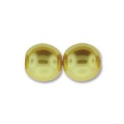 120 st 4 mm runda glasprlor i prlemor, Sunglow