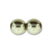 25 st 6 mm runda glasp�rlor i p�rlemor, Champagne