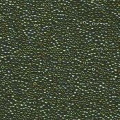 5 g 15/0 Seedbeads, Matte Metallic Green Iris