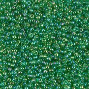 10 g 11/0 Seedbeads, Transparent Light Green AB