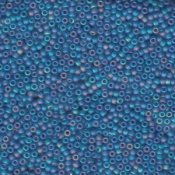 10 g 11/0 Seedbeads, Matte Transparant Aqua AB