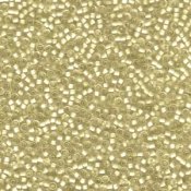 10 g 11/0 Seedbeads, Semi-matte Yellow/Lined Crystal