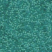 10 g 11/0 Seed Beads, Semi-Matte Seafoamedlined Aqua