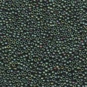 10 g 11/0 Seed Beads, Matte Metallic Sage Green Luster