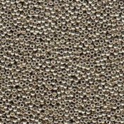 10 g 15/0 Seedbeads, Duracoat Galvanized Light Pewter