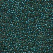 10 g 11/0 Seedbeads, Silverlined Teal
