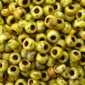 10 g 8/0 Seed Beads, Picasso Canary Yellow Matte