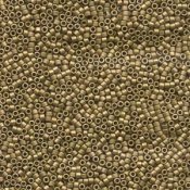 5 g 11/0 Delicas, Matte Metallic Olive Gold