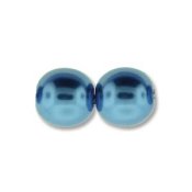 150 st 3 mm runda glasprlor i prlemor, Persian Blue