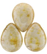 1 st Pearshaped Drop, 12 x 16 mm, Opaque Luster - Picasso