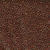 10 g 11/0 Seedbeads, Transparant Red Gold Luster