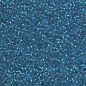 10 g 11/0 Seed Beads, Silverlined Dark Aqua