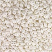 10 g Superduo, 2,5x5 mm, White Luster