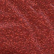 5 g 11/0 Delicas, Silverlined Red