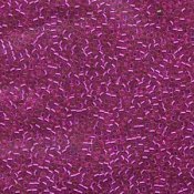 5 g 11/0 Delicas, Dyed Silverlined Bright Fuchsia