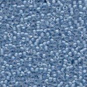 10 g 8/0 Seed beads, Sky Blue Lined Crystal