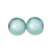 1 st vaxad rund, tjeckisk, 8 mm, Aqua