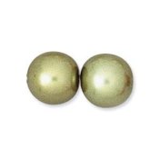 1 st vaxad rund, tjeckisk, 8 mm, Olivine
