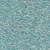 10 g 11/0 Seedbeads, Lined Light Seafoam AB