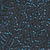 10 g 8/0 Seedbeads, Dyed Silverlined Blue Zircon