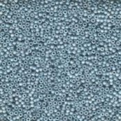 10 g 11/0 Seedbeads, Matte Opaque Pale Denim Luster
