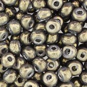 5 g 6/0 Seedbeads, Baroque Pearl Dark Olive