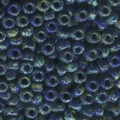 10 g 6/0 Seedbeads, Picasso Opaque Cobalt