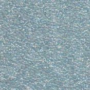 10 g 15/0 Seed Beads, Lined Light Sea Foam AB
