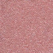 10 g 15/0 Seed Beads, Transparant Pink Luster