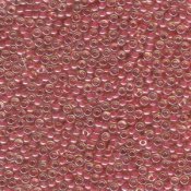 10 g 11/0 Seed Beads, Dark Rose Lined Topaz Luster