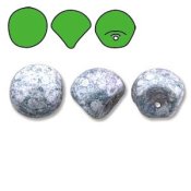1 st mushroom, 9x8 mm, White Teracota Blue
