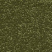 10 g 15/0 Seed Beads, Silverlined Khaki