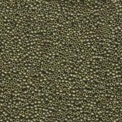 10 g 15/0 Seed Beads, Matte Metallic Olive Gold
