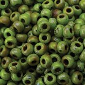 10 g 6/0 Seedbeads, Picasso Chartreuse Matte