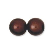 25 st 6 mm runda glasprlor i prlemor, Bronze