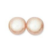 25 st 6 mm runda glasprlor i prlemor, Pink