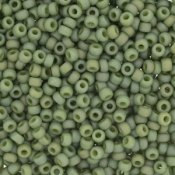 10 g 8/0 Seedbeads, Frosted Opaque Glaze Rainbow Kiwi
