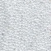 10 g 8/0 Seedbeads, White Ceylon