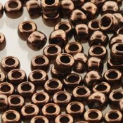 5 g Matubo Seedbeads 8/0, Jet Bronze Luster