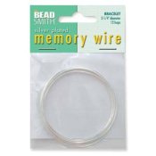 ca 12 varv Memorywire, 5,7 cm i diameter, Silverplterad