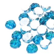 10 st 2-hls Baroque Cabochoner, 7 mm, Backlit Aquasol