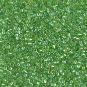 5 g 11/0 Delica, Transparent Lime AB