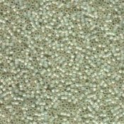 5 g 11/0 Delicas, Silverlined Pale Lime Opal