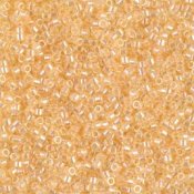 5 g 11/0 Delicas, Transparent Pale Apricot Luster