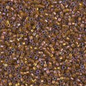 5 g 11/0 Delicas, Silverlined Glazed Dark Saffron AB