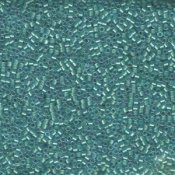 5 g 11/0 Delica, Mint Pearl Lined Ocean Blue