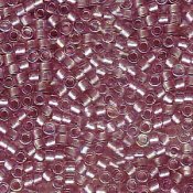 5 g 11/0 Delicas, Antique Rose Lined Crystal AB
