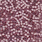 5 g 11/0 Delica, White Lined Smokey Amethyst AB