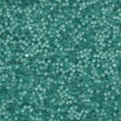 5 g 11/0 Delicas, Dyed Light Aqua Green Silk Satin