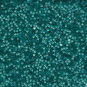 5 g 11/0 Delicas, Dyed Aqua Green Silk Satin